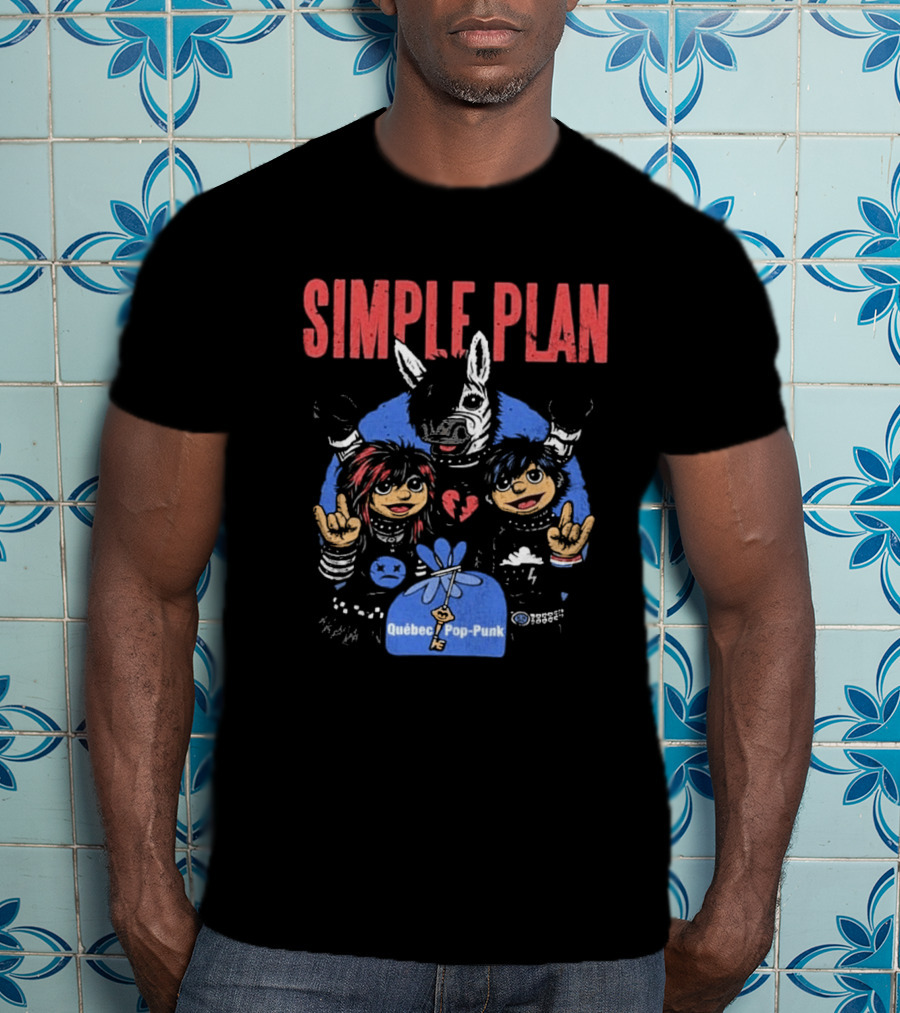 Simple Plan Quebec Pop Punk Passe Partout Mashup 2026 Black T-Shirt