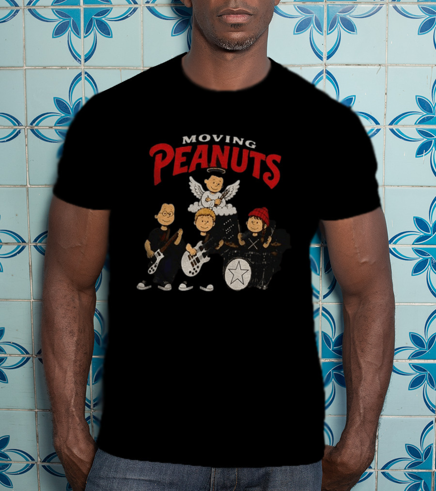Moving Peanuts Rush Progressive Rock Rushmore Band T-Shirt