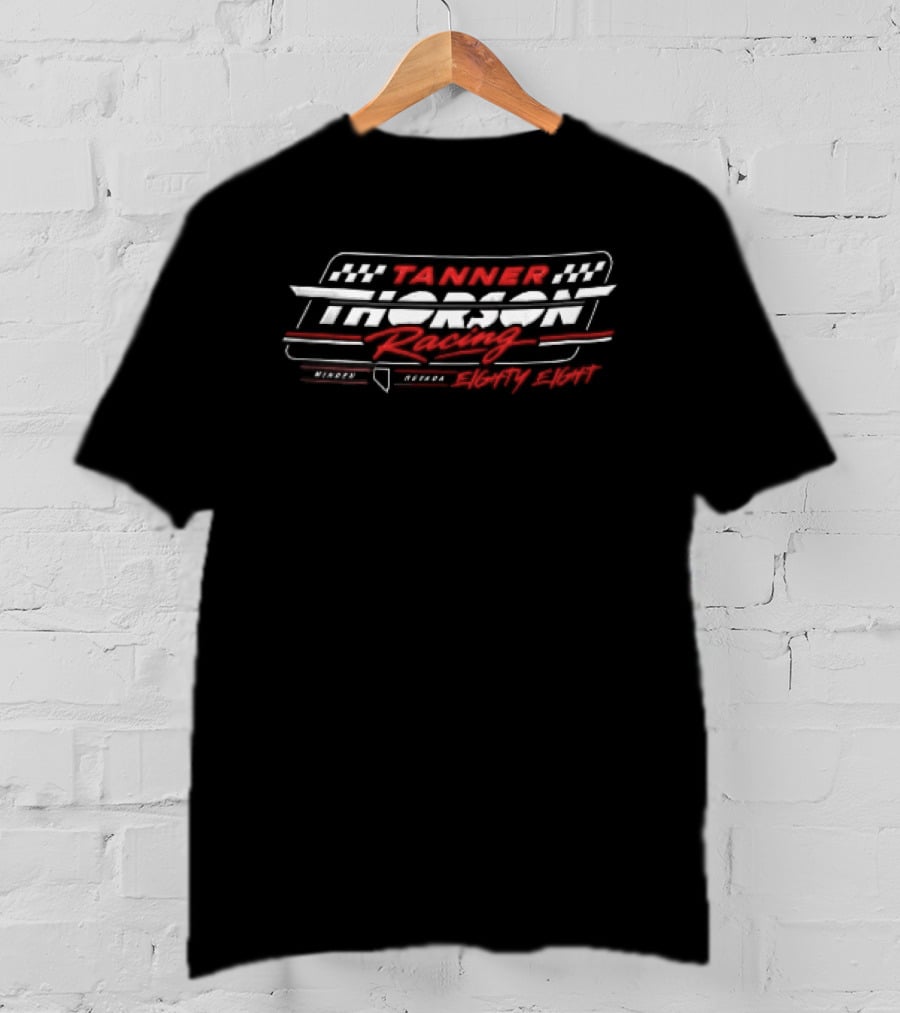 Tanner Thorson Racing Minden Nevada Eighty Eight Checkered Flag Frame T-Shirt