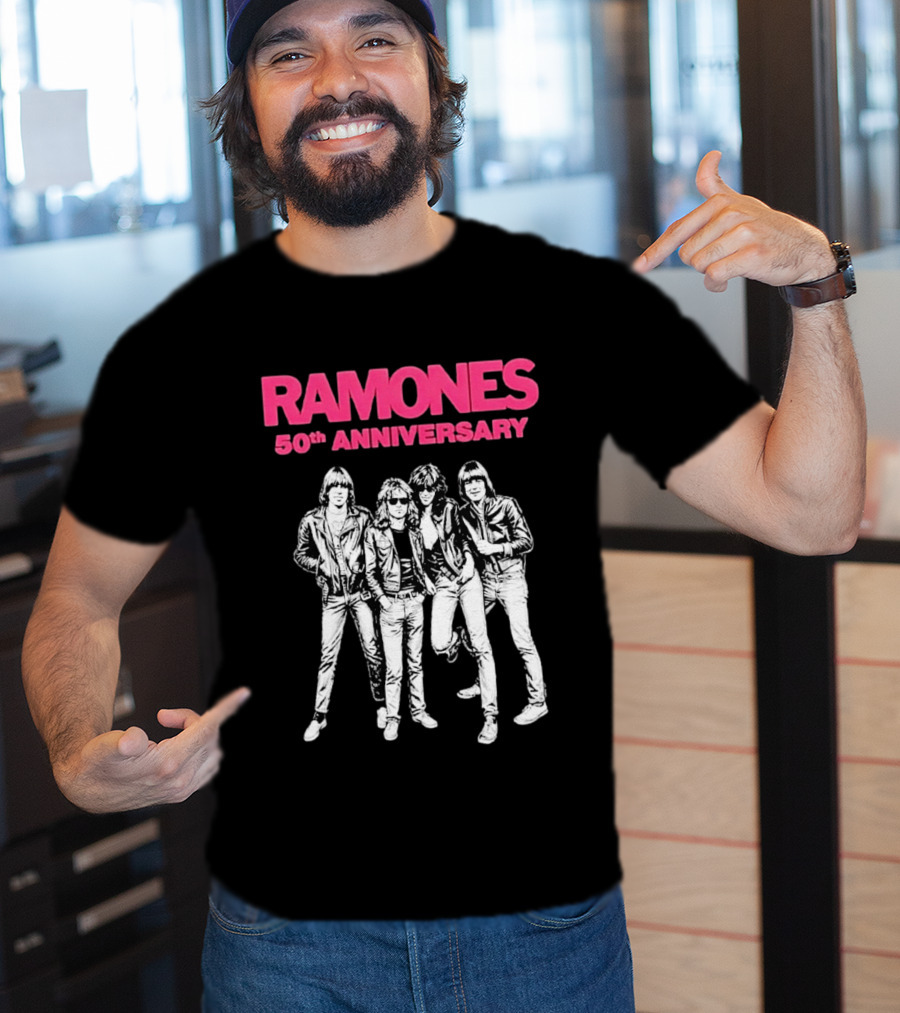 RAMONES 50th Anniversary August 30 2026 Hollywood Forever LA Black T-Shirt