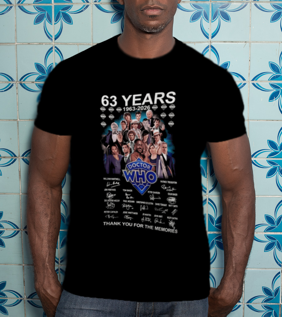 63 Years Doctor Who William Hartnell Patrick Troughton Thank You For The Memories T-Shirt