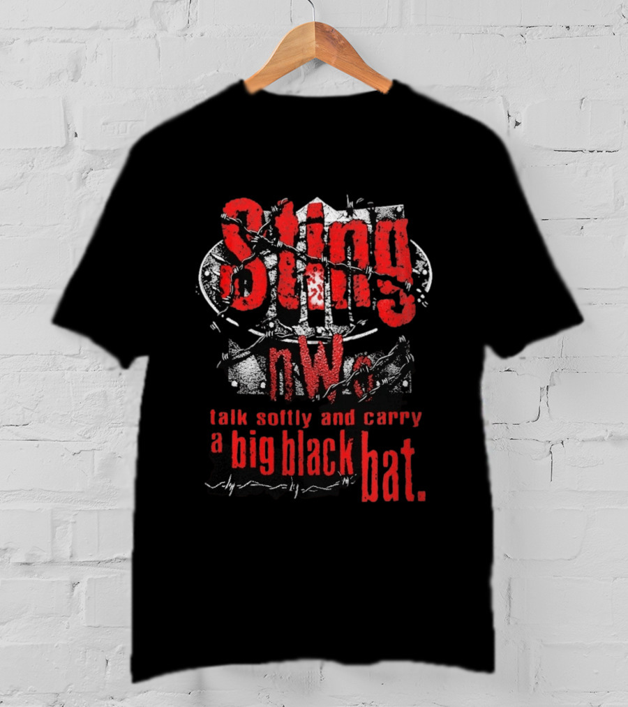 Sting NWo Talk Softly And Carry A Big Black Bat T-Shirt