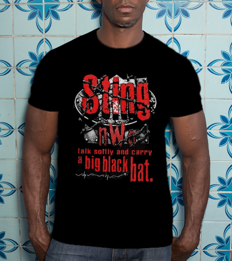Sting NWo Talk Softly And Carry A Big Black Bat T-Shirt