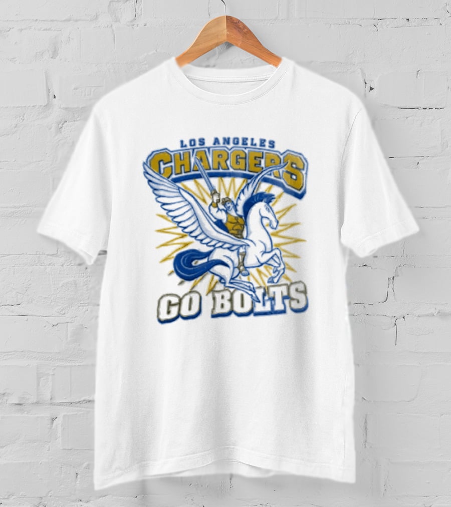 Los Angeles Chargers Pegasus Hercules Go Bolts T-Shirt