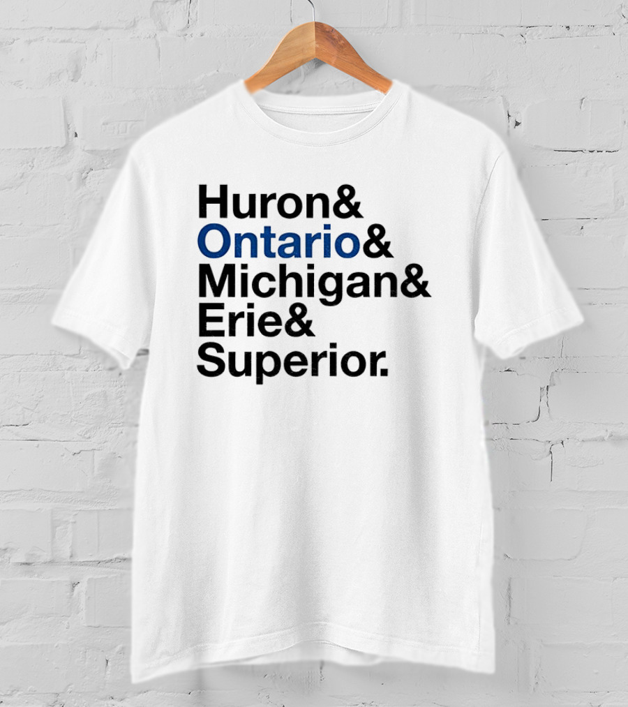 Huron Ontario Michigan Erie Superior Lakes List T-Shirt