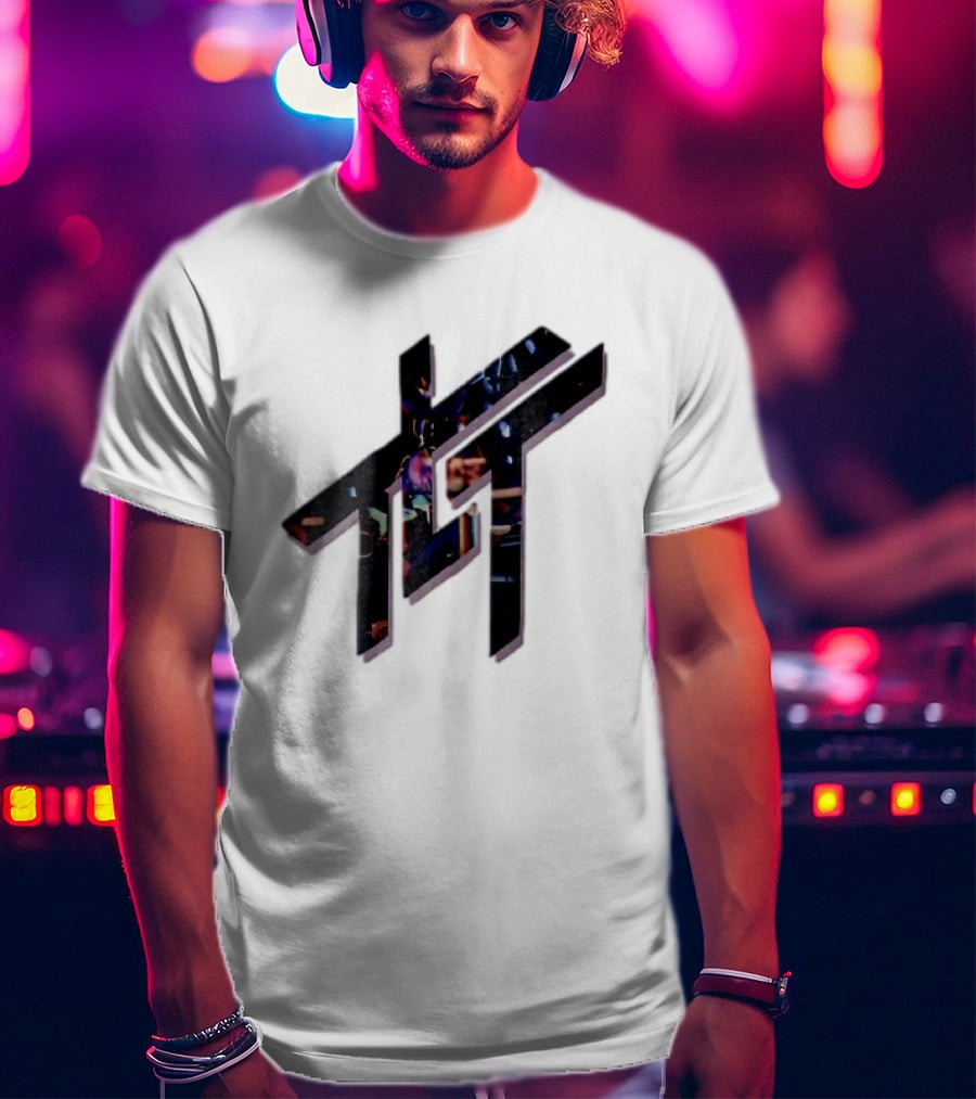 Living Tombstone Monogram Stage Lights 3D Purple Shadow T-Shirt