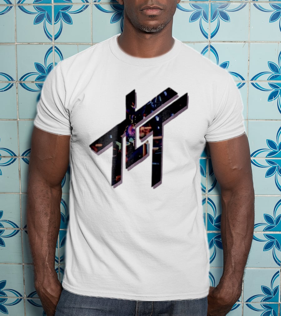 Living Tombstone Monogram Stage Lights 3D Purple Shadow T-Shirt