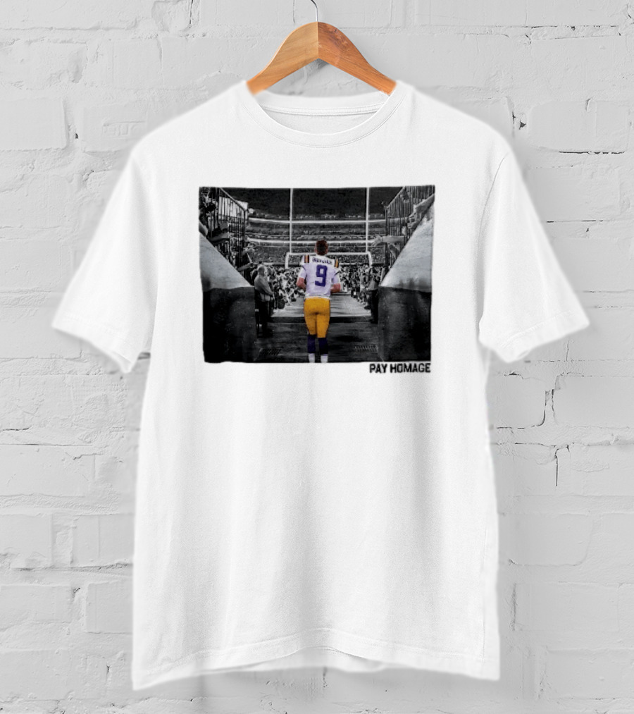 Lsu Tigers NCAA Burreaux Football Player Walking Stadium Tunnel Pay Homage T-Shirt