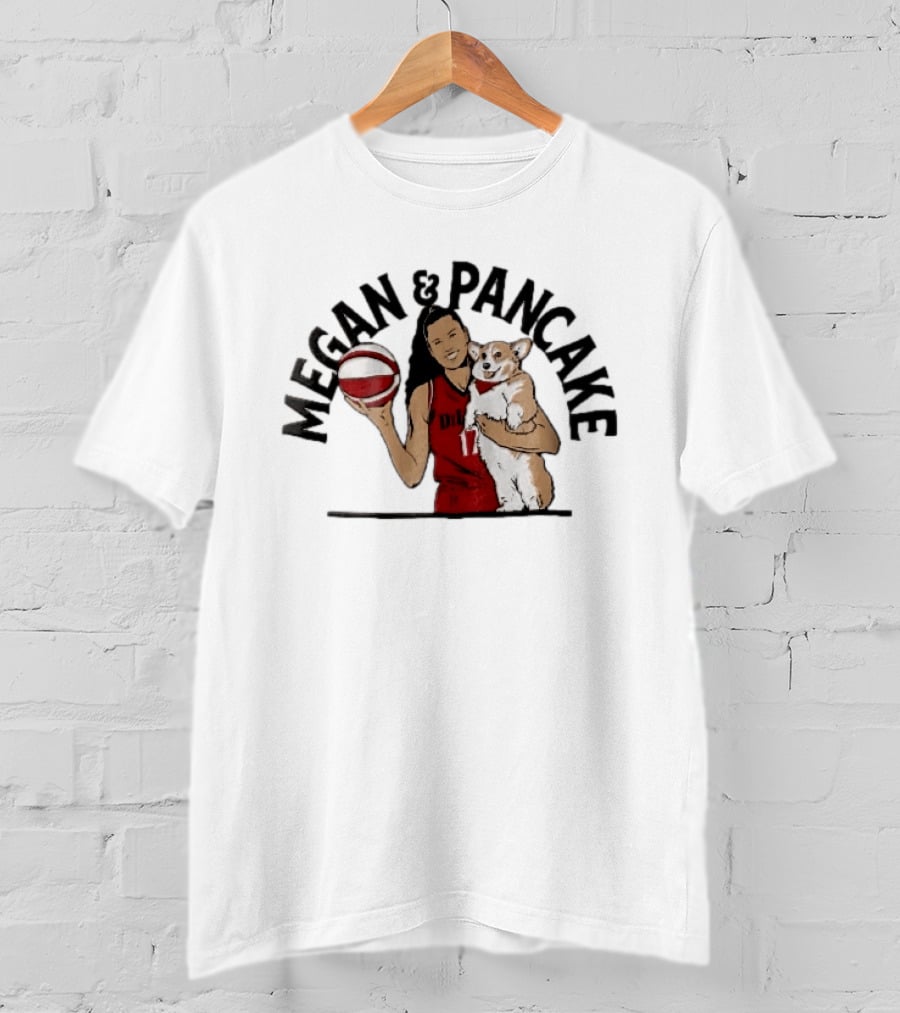 Megan And Pancake Basketball Player Holding Corgi Dog T-Shirt