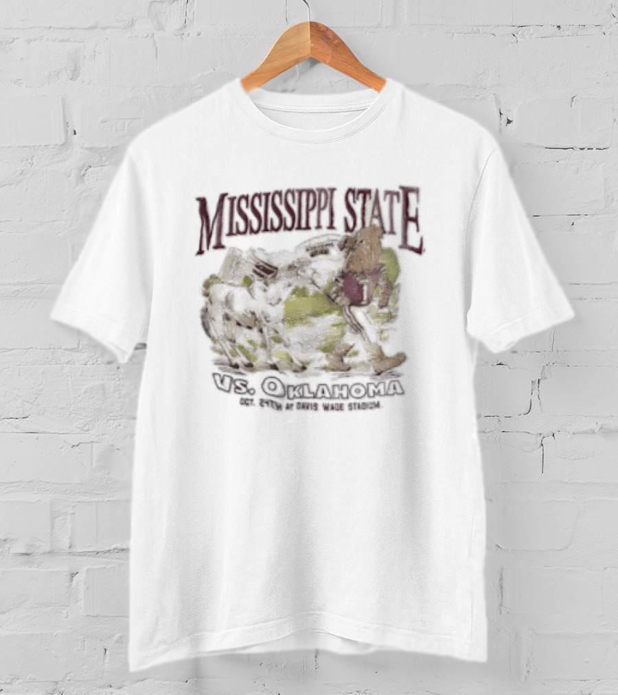 Mississippi State Vs Oklahoma Oct 24Th Davis Wade Stadium Vintage Spirit T-Shirt