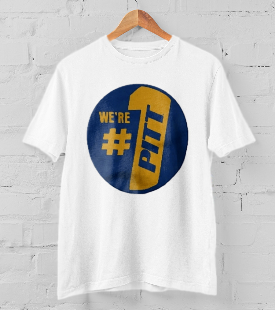 Pittsburgh Panthers Were Number 1 Pitt NCAA Yellow Blue T-Shirt