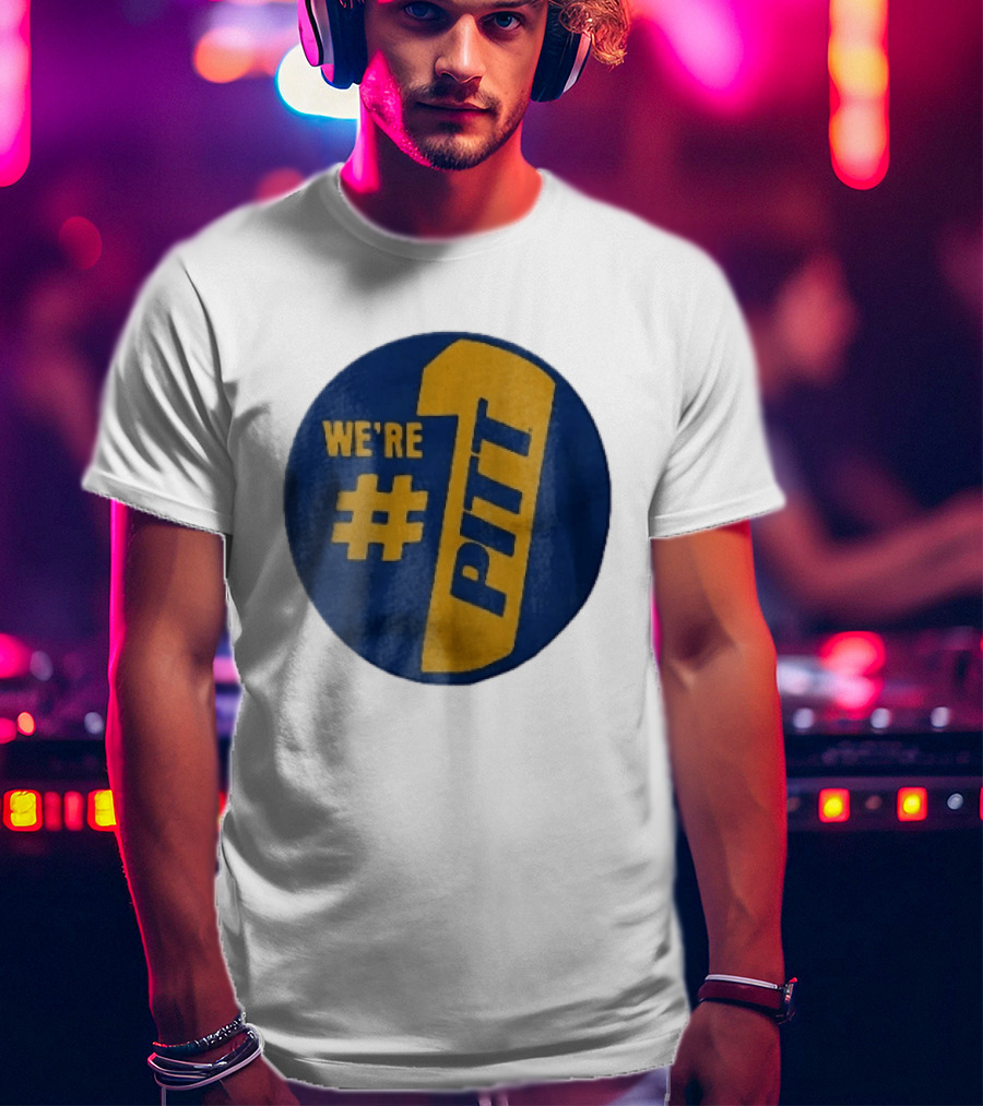 Pittsburgh Panthers Were Number 1 Pitt NCAA Yellow Blue T-Shirt