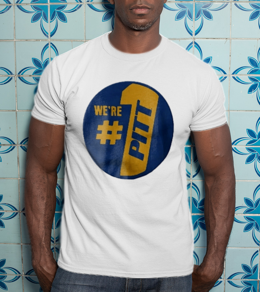 Pittsburgh Panthers Were Number 1 Pitt NCAA Yellow Blue T-Shirt
