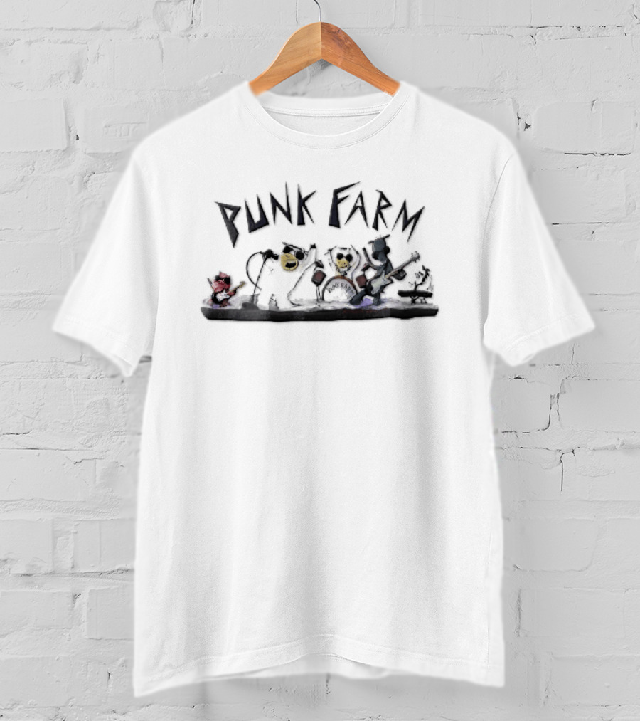 Punk Farm Cartoon Rock Band Animals Stage Jjk T-Shirt