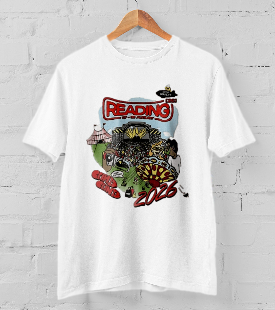Reading 27 30 August 2026 Bycp Cartoon Crowd Concert Stage Ride Tent T-Shirt