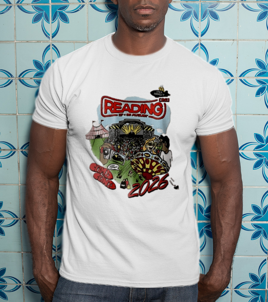 Reading 27 30 August 2026 Bycp Cartoon Crowd Concert Stage Ride Tent T-Shirt