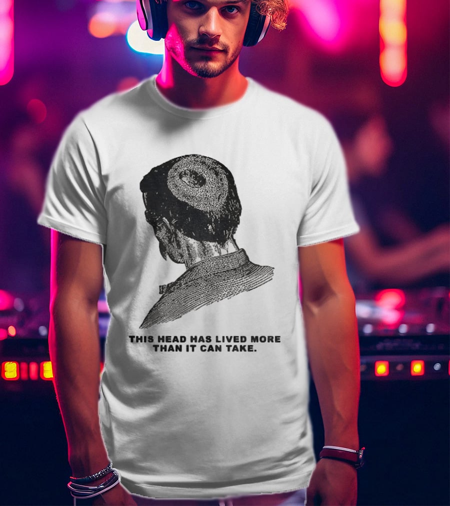 This Head Has Lived More Than It Can Take Vintage Woodcut T-Shirt