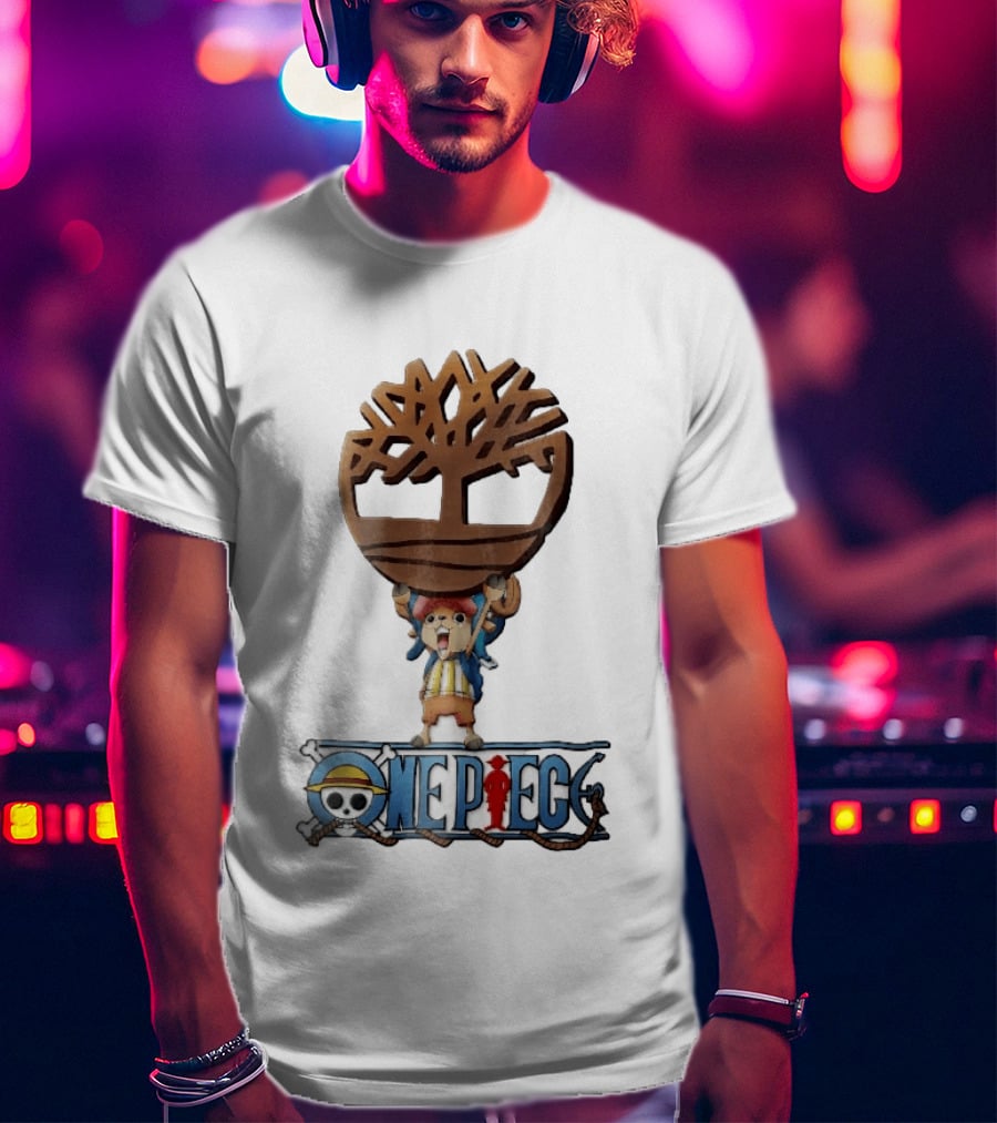 Timberland One Piece Reindeer Chopper Holding Wooden Tree T-Shirt