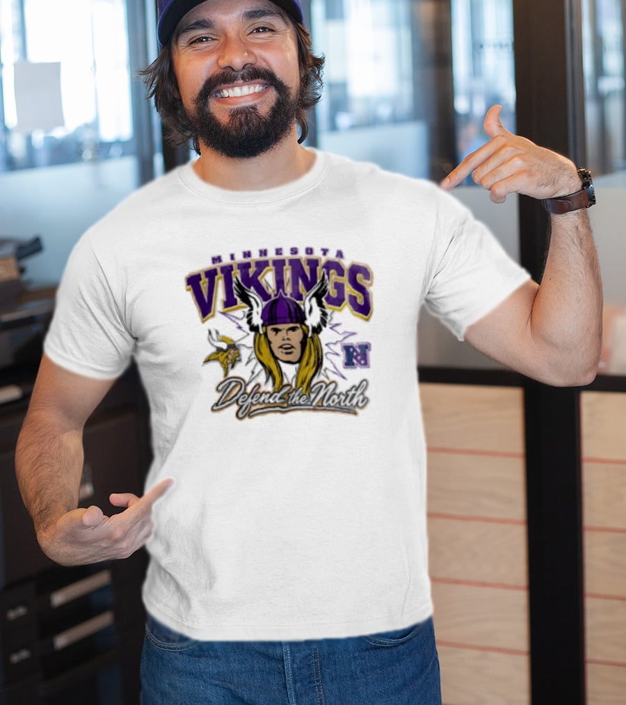Minnesota Vikings Thor Defend The North Fan Gear T-Shirt