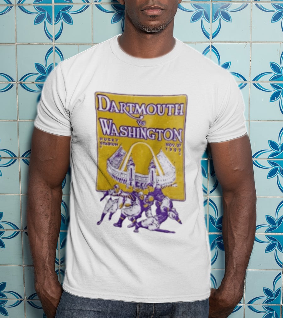 Dartmouth Vs Washington Husky Stadium Nov 27 1920 Football Players T-Shirt