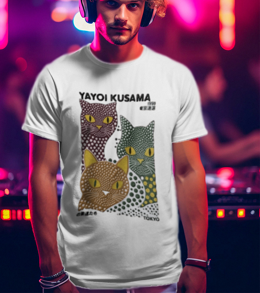 Yayoi Kusama Polka Dot Cats Tokyo T-Shirt