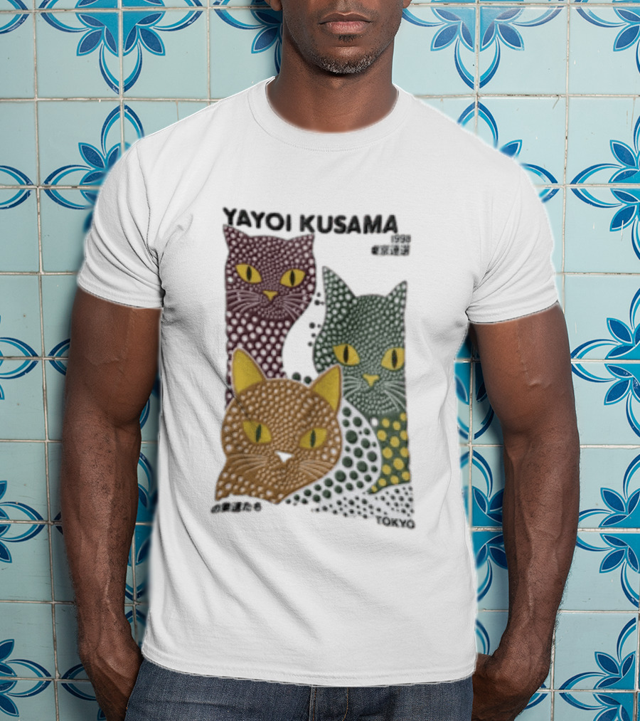 Yayoi Kusama Polka Dot Cats Tokyo T-Shirt