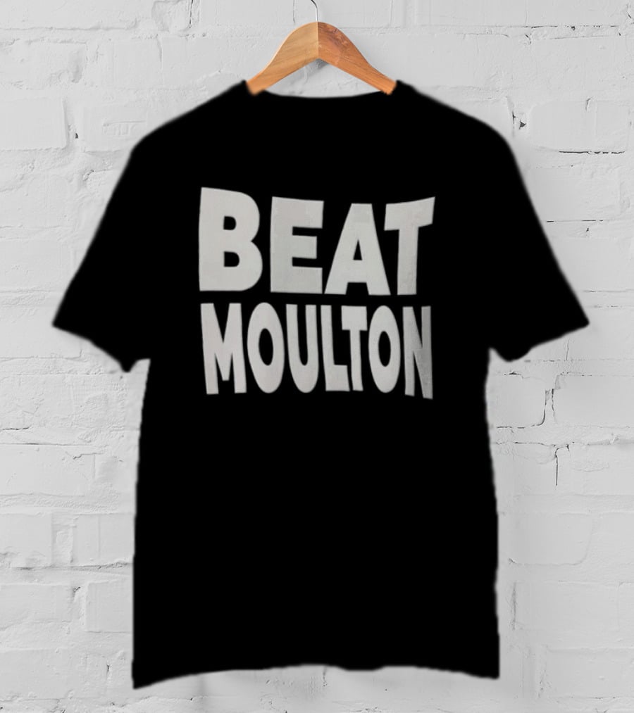 Beat Moulton White Block Lettering T-Shirt