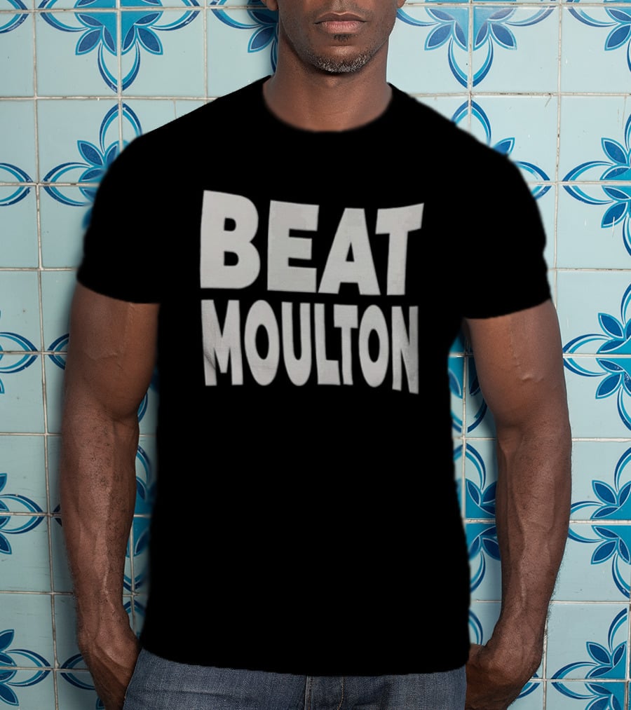 Beat Moulton White Block Lettering T-Shirt