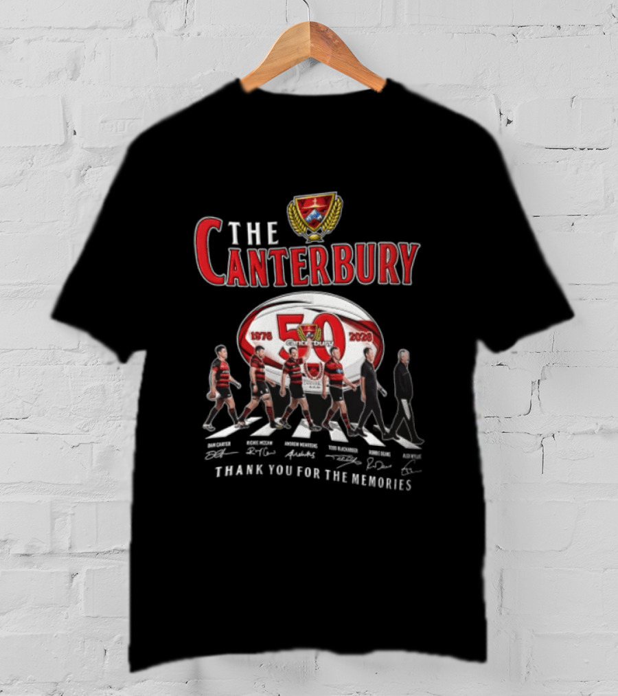 The Canterbury 50 Years 1973 2023 Thank You For The Memories Rugby Legends T-Shirt