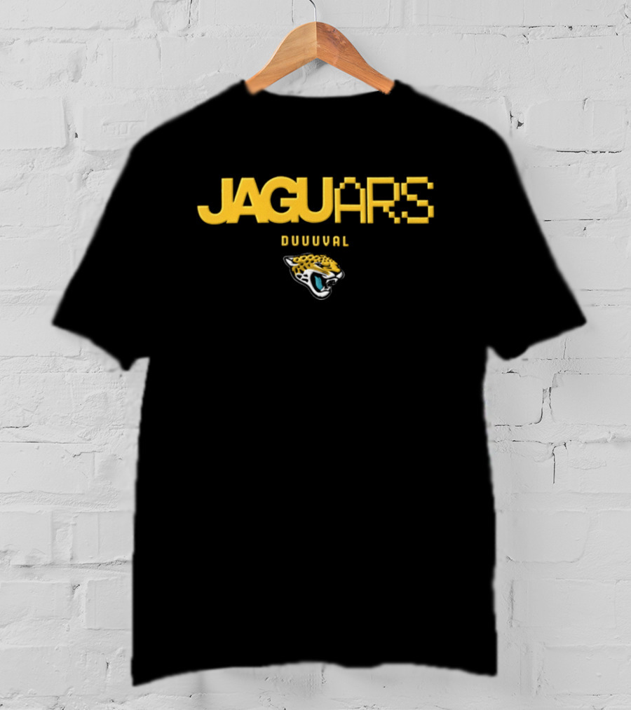 Jacksonville Jaguars Duuuval Pixel Art Jaguars Head T-Shirt