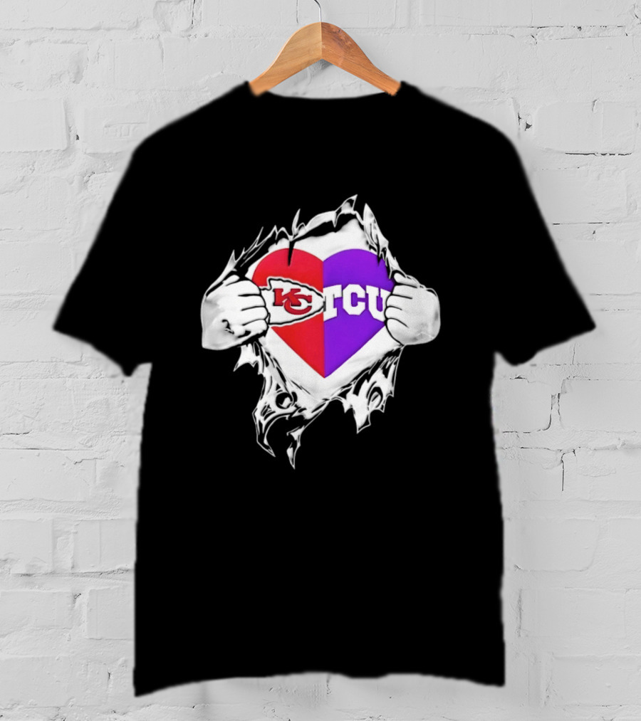 Kansas City Chiefs TCU Horned Frogs Heart Inside Me T-Shirt