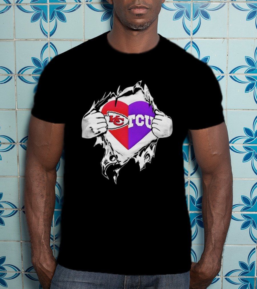 Kansas City Chiefs TCU Horned Frogs Heart Inside Me T-Shirt