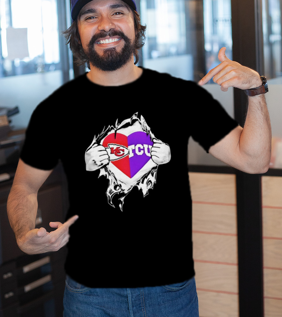 Kansas City Chiefs TCU Horned Frogs Heart Inside Me T-Shirt
