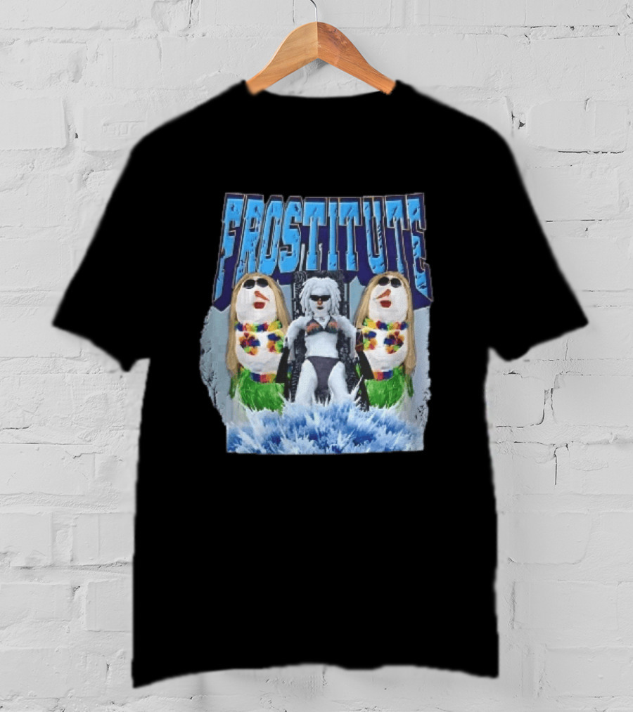 Frostitute Snowmen Bikini Wigs Sunglasses Ice Splash T-Shirt