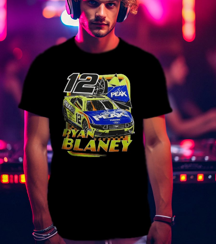 Ryan Blaney 12 Menards Car Peak Racing NASCAR T-Shirt