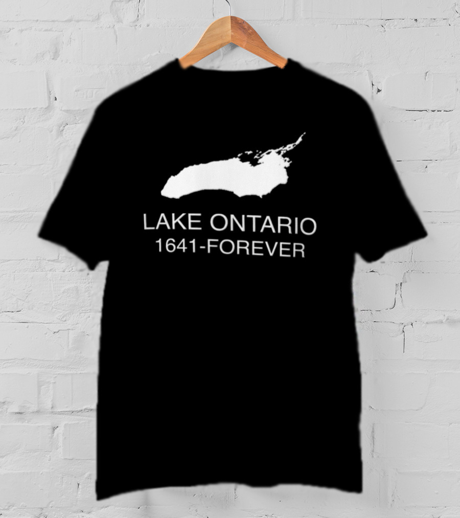 Lake Ontario 1641 Forever Geography Great Lakes Map T-Shirt