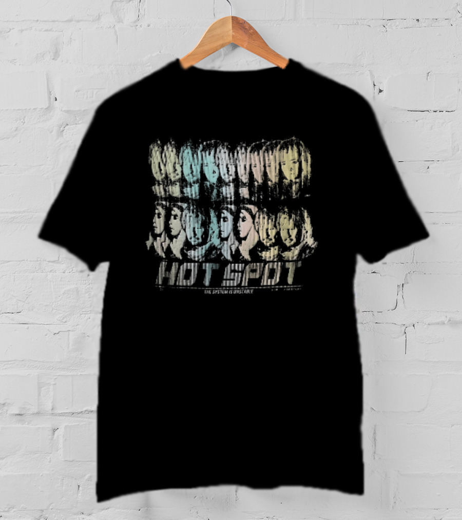 The System Is Unstable ABBA Glitch Vertical Line Rainbow Halftone Hot Spot T-Shirt