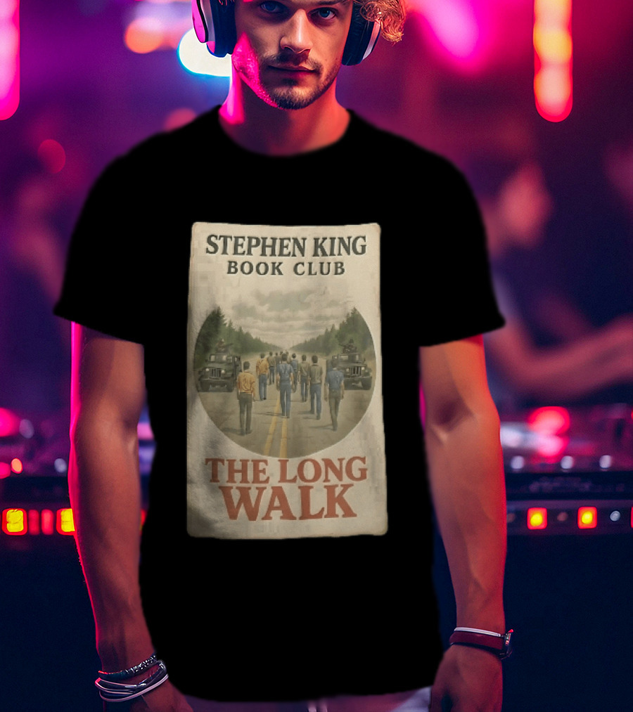 Stephen King Book Club The Long Walk Highway Military Jeeps T-Shirt
