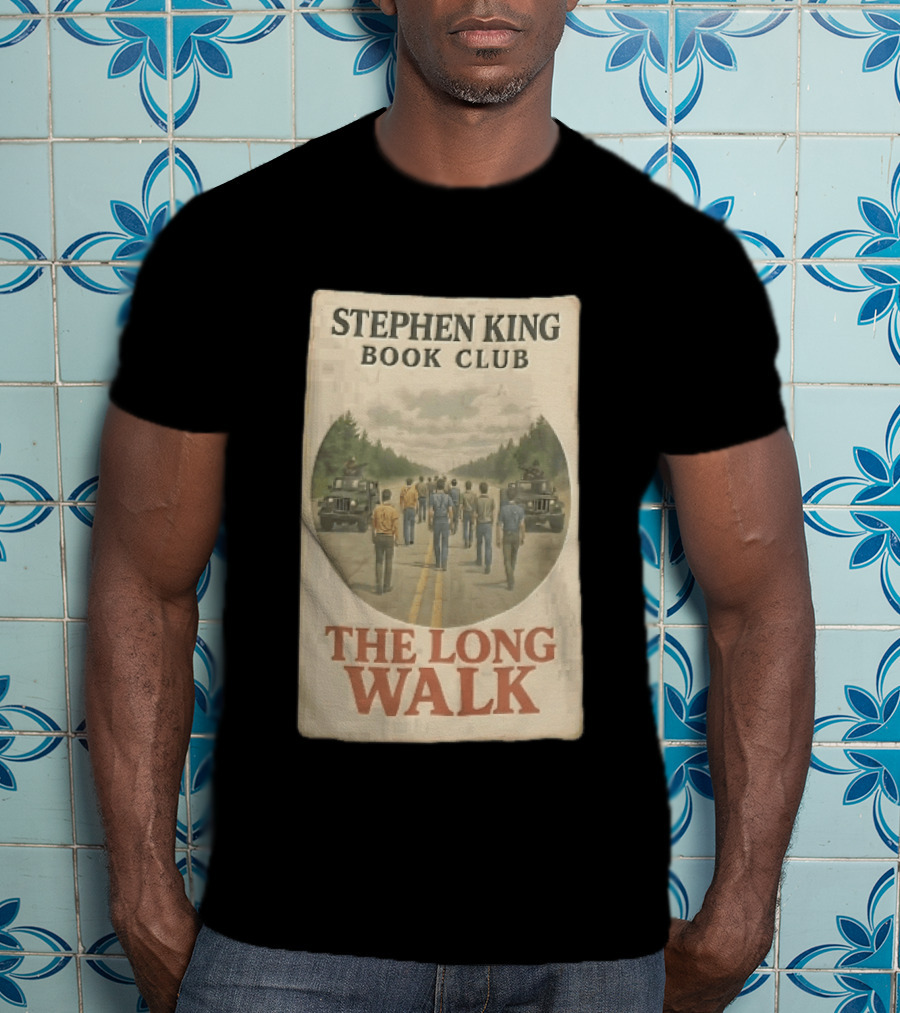 Stephen King Book Club The Long Walk Highway Military Jeeps T-Shirt
