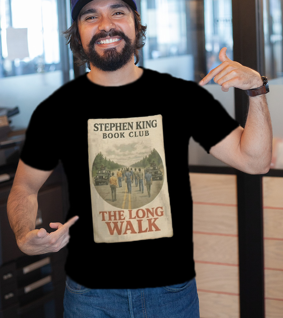 Stephen King Book Club The Long Walk Highway Military Jeeps T-Shirt