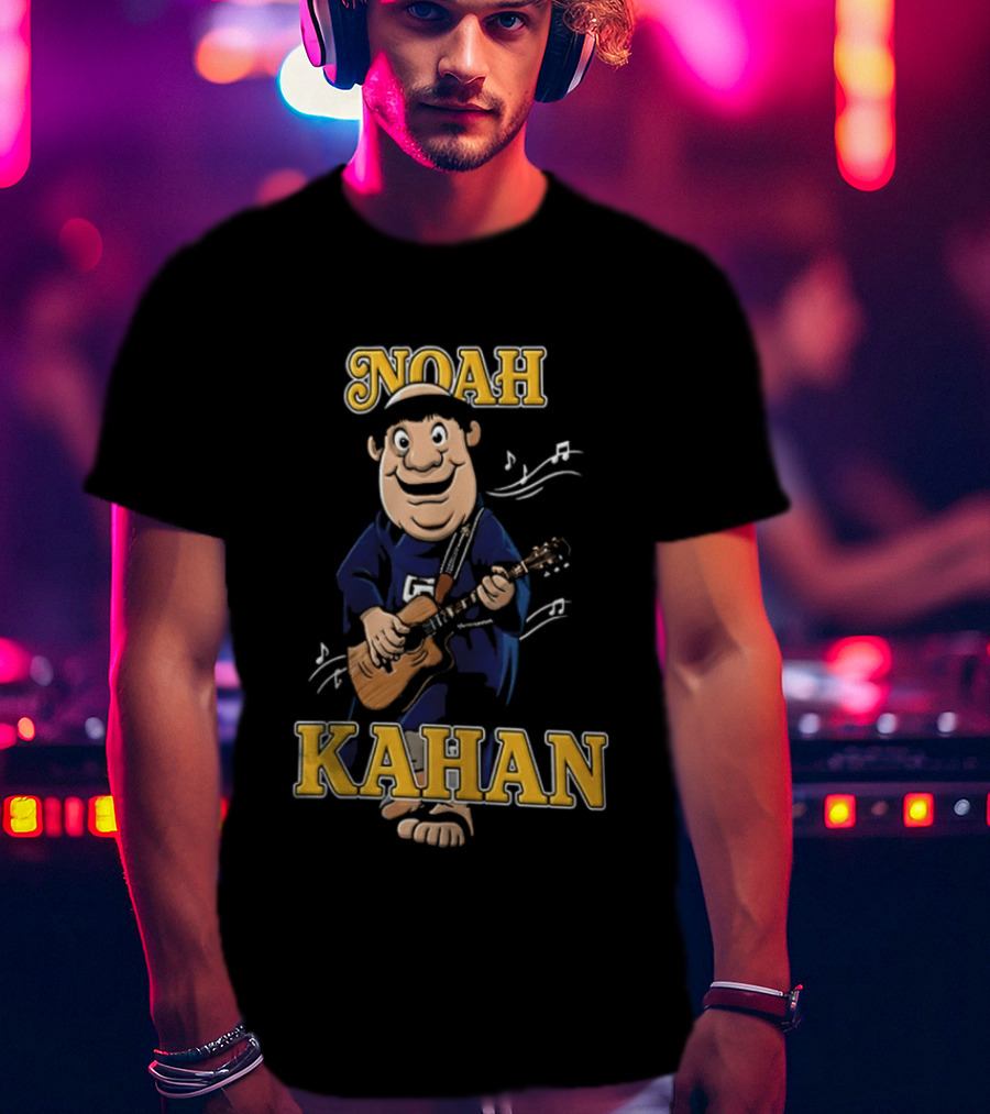Noah Kahan Cartoon Character Playing Guitar Padres Petco Park 2026 T-Shirt