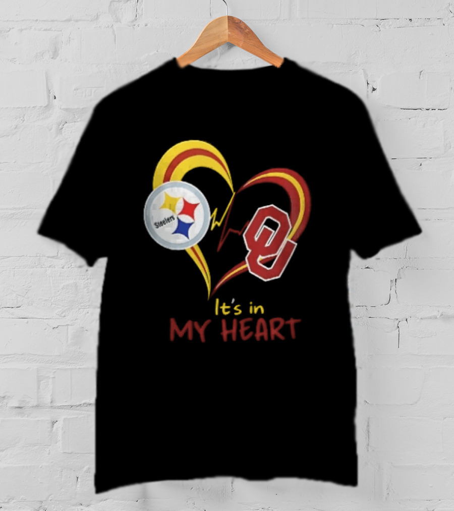Pittsburgh Steelers Oklahoma Sooners It's In My Heart T-Shirt