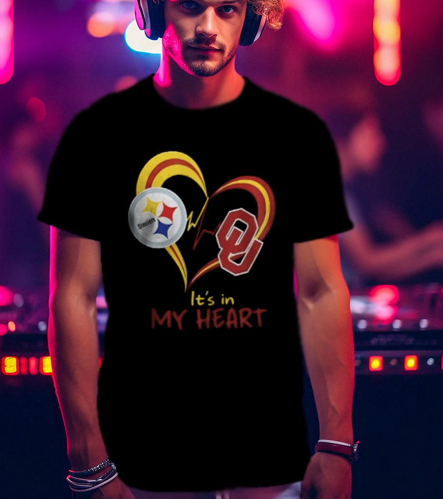 Pittsburgh Steelers Oklahoma Sooners It's In My Heart T-Shirt