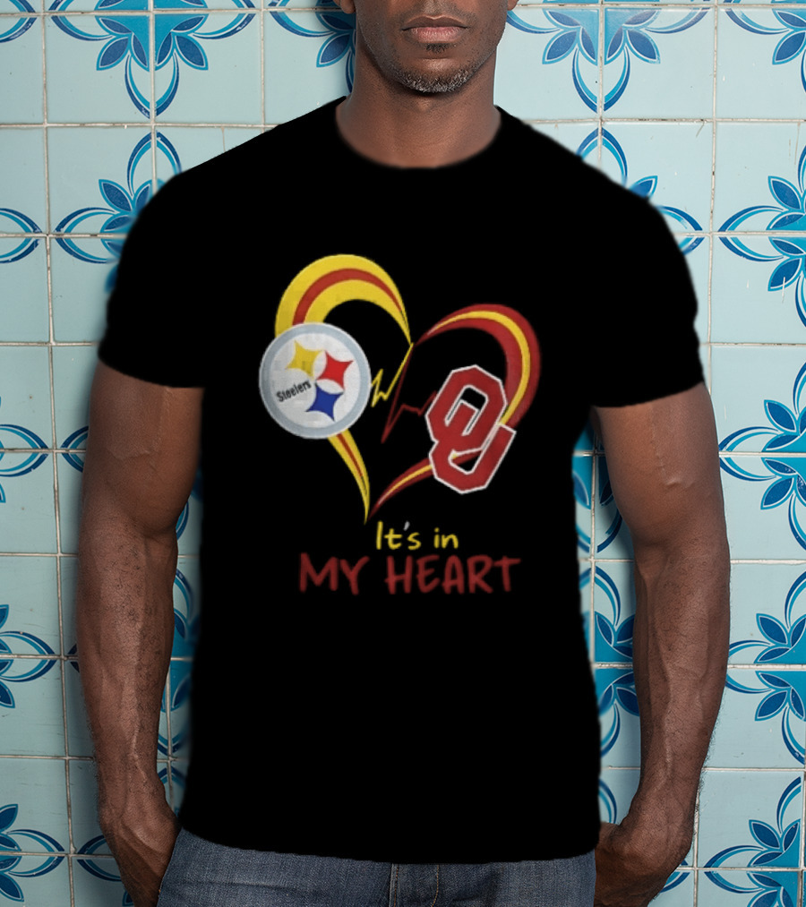 Pittsburgh Steelers Oklahoma Sooners It's In My Heart T-Shirt
