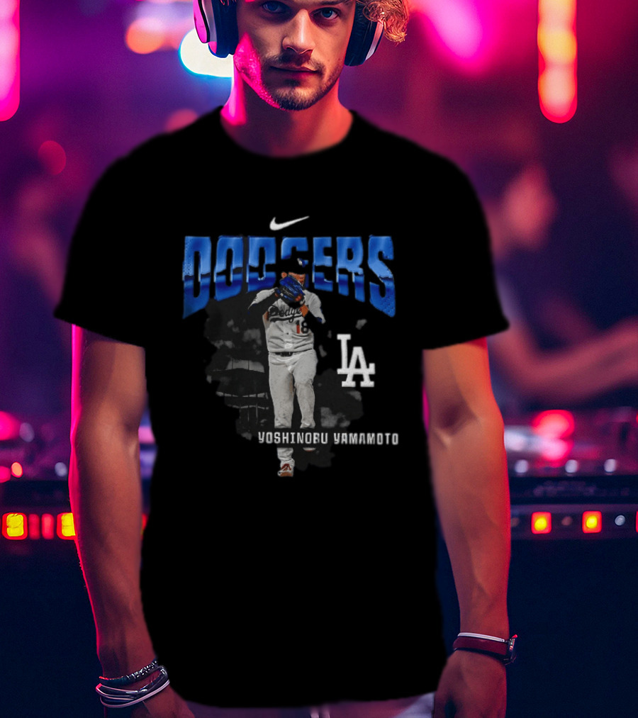 Yoshinobu Yamamoto Los Angeles Dodgers Nike LA Baseball T-Shirt