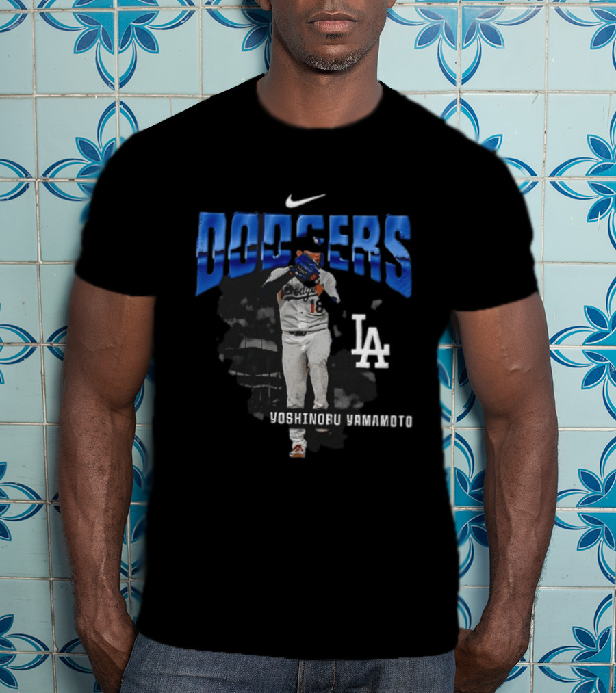 Yoshinobu Yamamoto Los Angeles Dodgers Nike LA Baseball T-Shirt