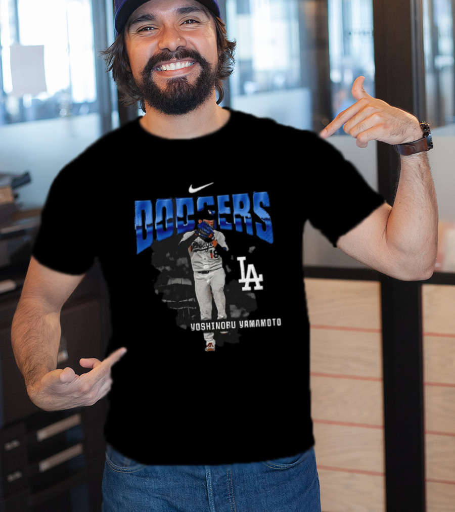 Yoshinobu Yamamoto Los Angeles Dodgers Nike LA Baseball T-Shirt