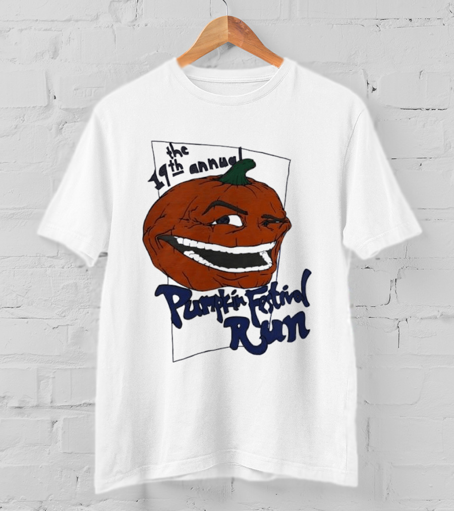 19th Annual The Pumpkin Festival Run Halloween Event Laughing Pumpkin T-Shirt
