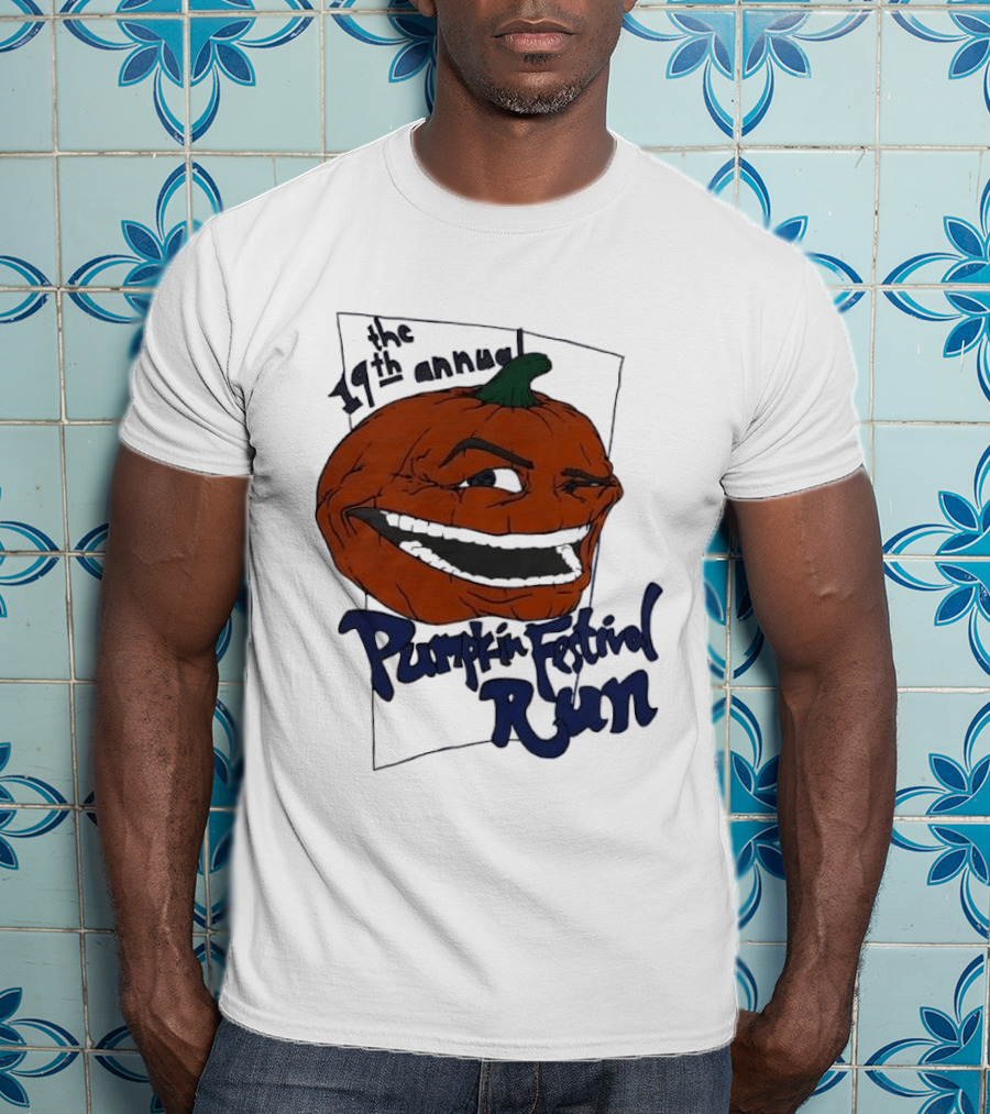 19th Annual The Pumpkin Festival Run Halloween Event Laughing Pumpkin T-Shirt