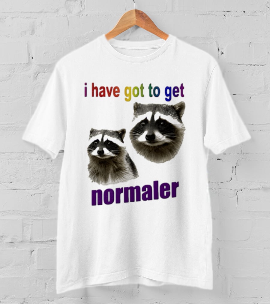 Raccoons I Have Got To Get Normaler Fun Colorful Phrase T-Shirt
